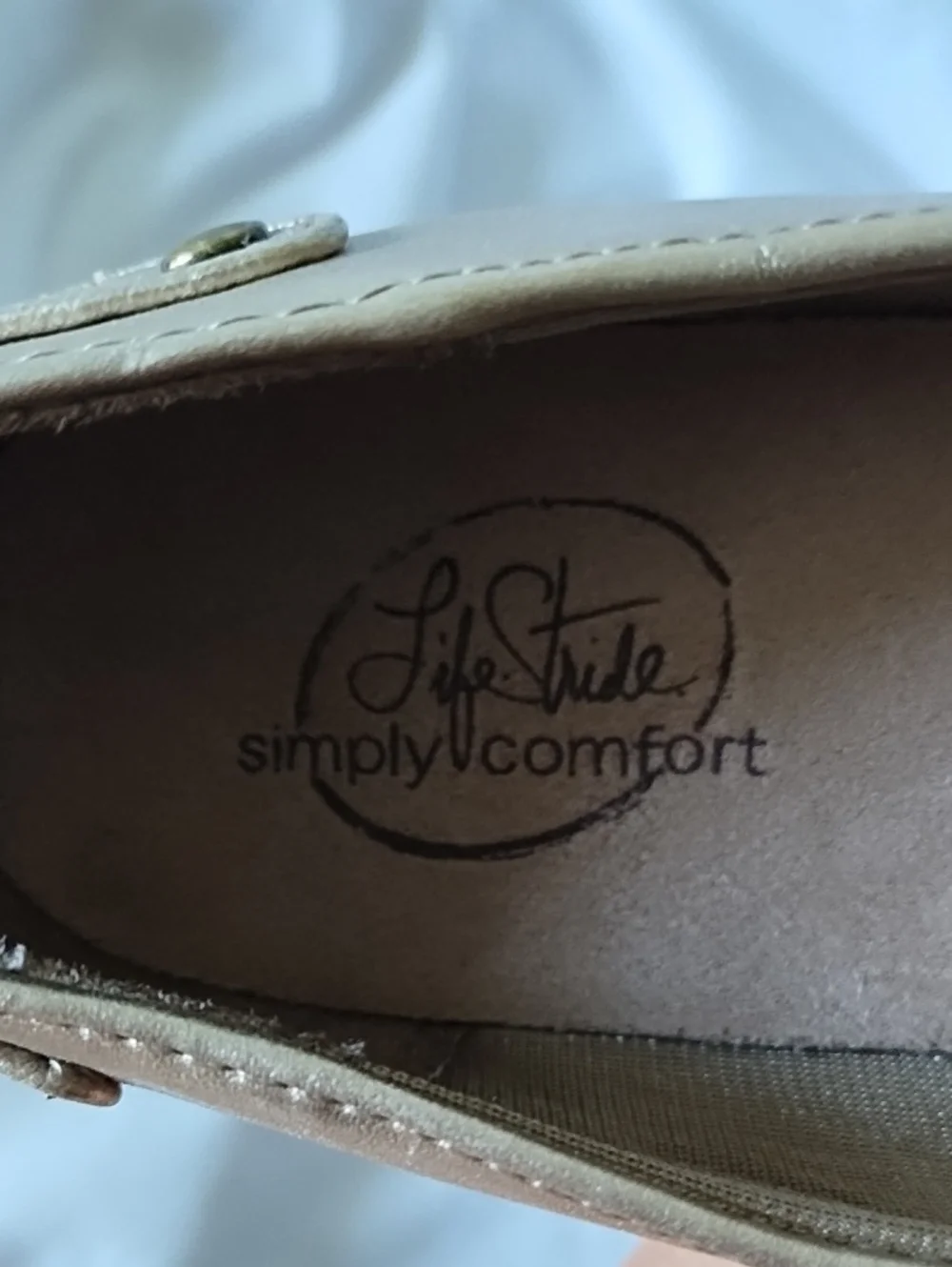 LifeStride Metallic Gold Women's Ballet Flats